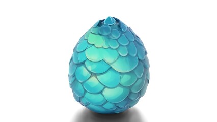 scaly eggs on white background