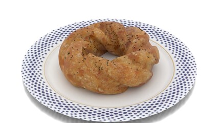sesame bun in plate