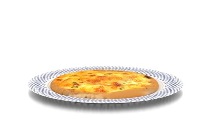 spicy pizza in plate