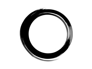 Grunge circle made for your project. Grunge circle made with black paint.