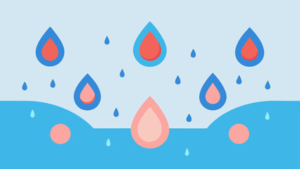 Naklejka premium Hydration Boost An artistic representation of skin cells absorbing hydration posttreatment with droplets symbolizing the hydration effects from exosomes.