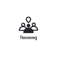Training icon depicting collaboration with diverse individuals, empowerment