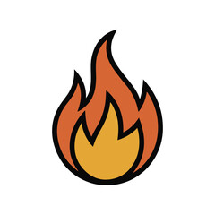 fire icon vector illustration