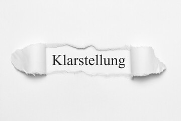 Klarstellung	
