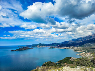Aerial View of Sveti Stefan, Montenegro