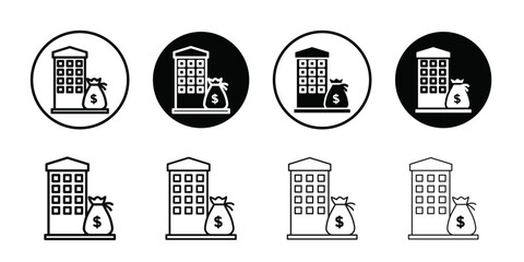Capitalism icon Vector flat thin line illustration