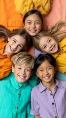 Obraz premium Children laughing, diverse group