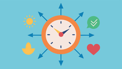 Clock with Positive Affirmations A clock featuring positive affirmations instead of numbers reinforcing the idea that time can be used for selfreflection and growth.