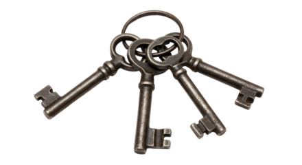 Isolated Antique Keys on Ring