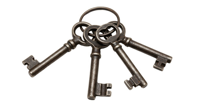 Isolated Antique Keys on Ring