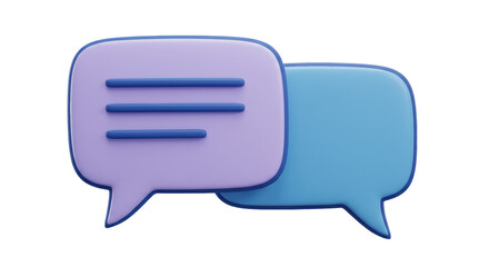 Isolated Chat Speech Bubbles
