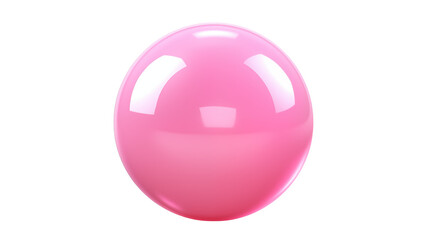 Pink Bubble Gum Ball Icon Isolated on Transparent Background