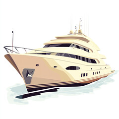 Naklejka premium luxury yacht isolated on white