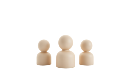 Isolated Wooden Figures