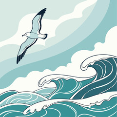 Fototapeta premium seamless sea pattern