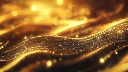 Golden Abstract Wave