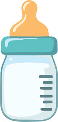 A simple illustration of a baby bottle.
