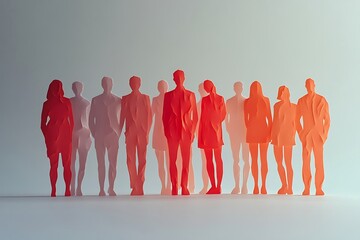 Obraz premium Diverse Team Collaboration Cutouts