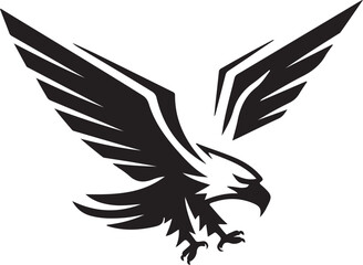 Fototapeta premium Powerful Black and White Eagle Design