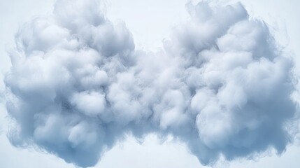 Fototapeta premium Fluffy white clouds merging in a serene sky, creating a soft and dreamy atmosphere, and perfect for conceptualizing peace and tranquility.