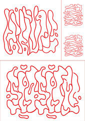 set of hand drawn illustrations