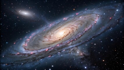 Witness the Harmonious Chaos of a Galaxy's Birthplace, A Tapestry of Stars.