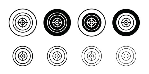 Target, aim, focus icon Vector flat thin line illustration