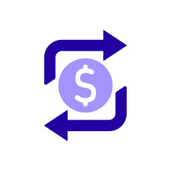 Icon a transaction, isolated against a clean background.