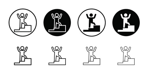 Victory icon Vector flat thin line illustration