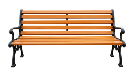 Isolated Wooden Bench