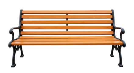 Isolated Wooden Bench