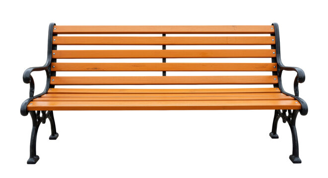 Isolated Wooden Bench