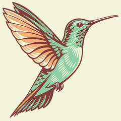 Obraz premium hummingbird and flower