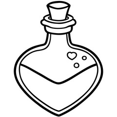 Stylish Love Elixir Bottle Outline