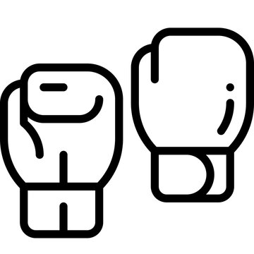boxing line icon