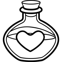 Stylish Love Elixir Bottle Outline