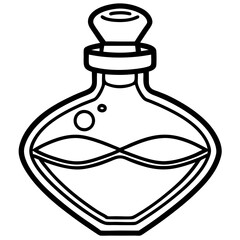 Stylish Love Elixir Bottle Outline
