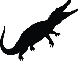  Create a minimalist crocodile silhouette vector illustration art
