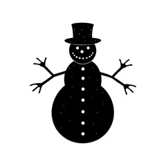 Snowman Silhouette vector illustration