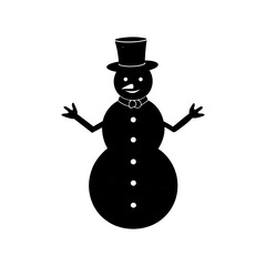 Snowman Silhouette vector illustration