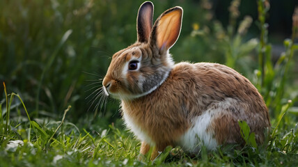 Fototapeta premium rabbit on the grass