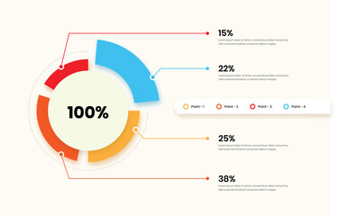 Minimalist Data Visualization Circular Business Graph Presentation Design