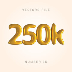 250k gold color, shiny and clean