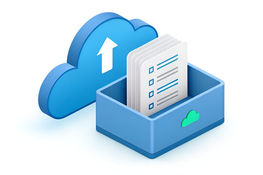 cloud computing concept upload Data 