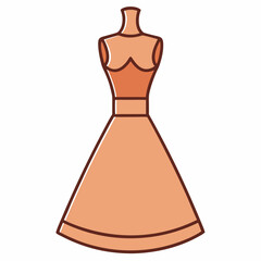 wedding dress on white
