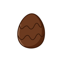 Fototapeta premium Chocolate egg illustration on a white background 