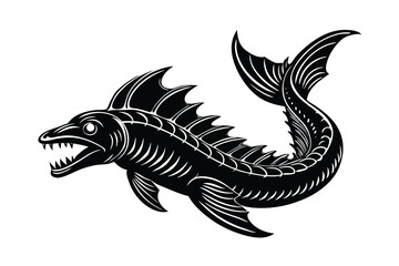 leviathan-vector-illustration-on-white-background 