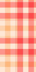 Stroke fabric texture check, kilt pattern vector plaid. Expressive textile tartan seamless background in antique white and red colors.