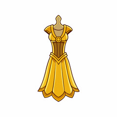 wedding dress vector illustration