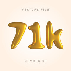 71k gold color, shiny and clean